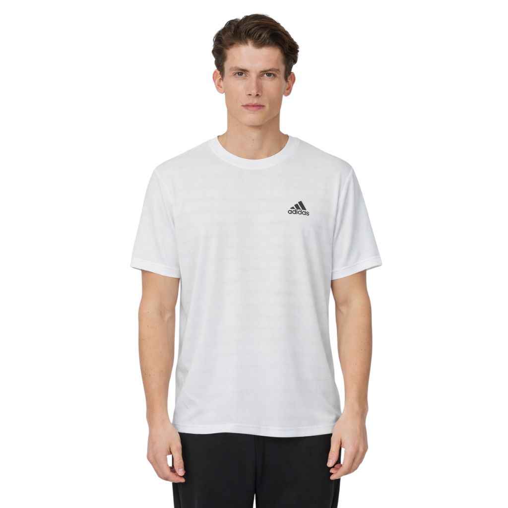White Self Lining Dry Fit Active Wear T-shirt (A-3298)