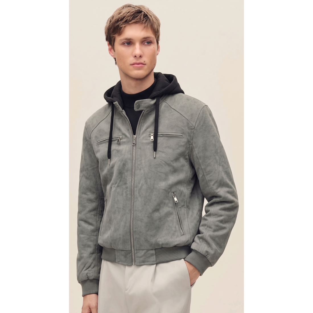 Glacier Synthetic Leather Jacket (A-5328)