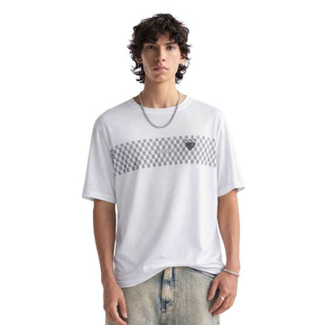 White Self Texture Dry Fit T-shirt (A-3291)