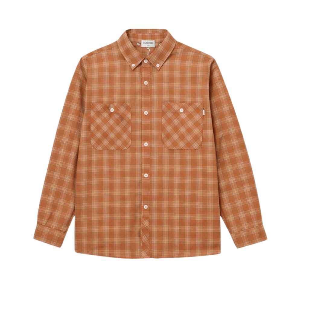 Light Orange Boys Checkered Shirt (A-1827)