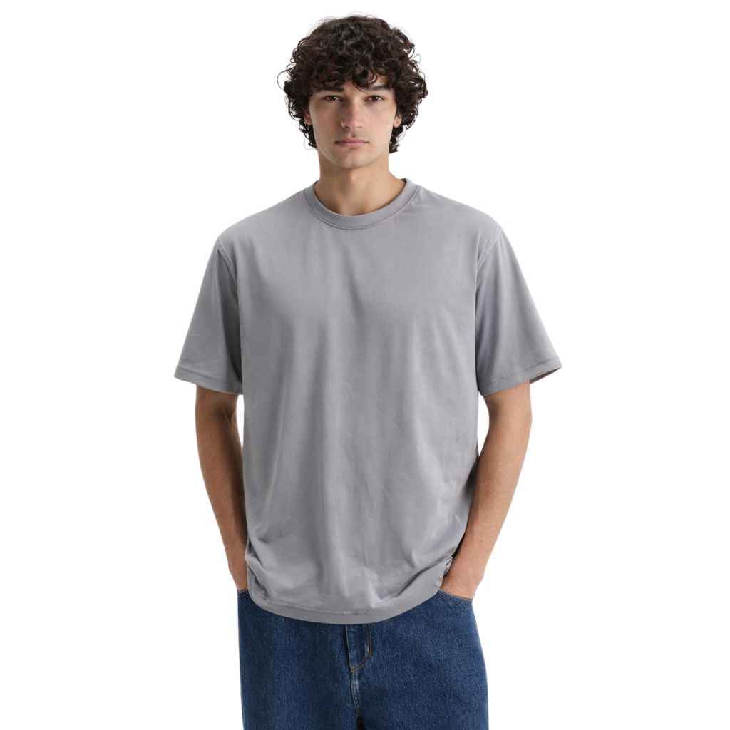 Grey Plain Active Wear Dry Fit T-shirt (A-1765)
