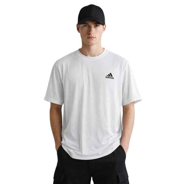 White Self Dotted Mens Dry Fit T-Shirt (A-3298)