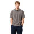 Dark Grey Honey Cumb Fabric Polo (A-3405)