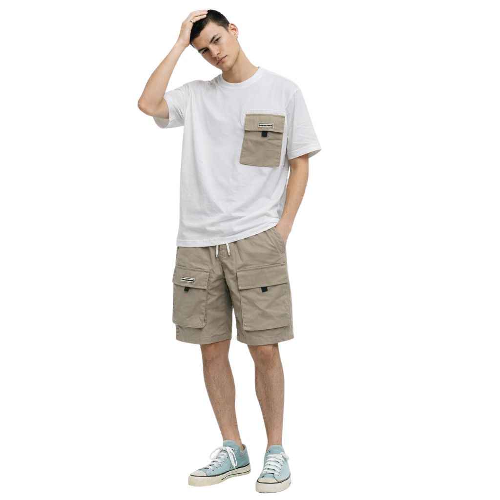 Beige Color Mens Lose Fit Short (A- 3620)