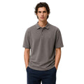 Dark Grey Honey Cumb Fabric Polo (A-3405)