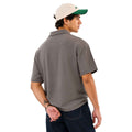 Dark Grey Honey Cumb Fabric Polo (A-3405)