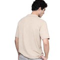 Beige Color Honey Cumb Fabric Self Texture Polo (A-3405)
