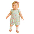 Sea Green Jersey Printed Girls Romper (A-1941)