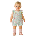Sea Green Jersey Printed Girls Romper (A-1941)