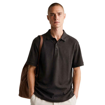 Dark Brown Honey Cumb Fabric Polo (A-3405)
