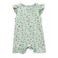Sea Green Jersey Printed Girls Romper (A-1941)