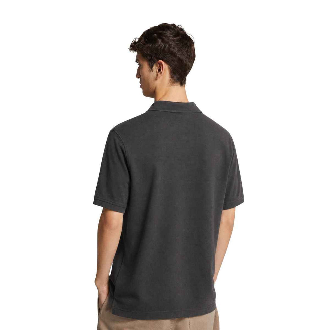 Dark Brown Honey Cumb Fabric Polo (A-3405)
