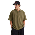 Dusty Olive Honey Cumb Fabric Mens Polos (A-3405)