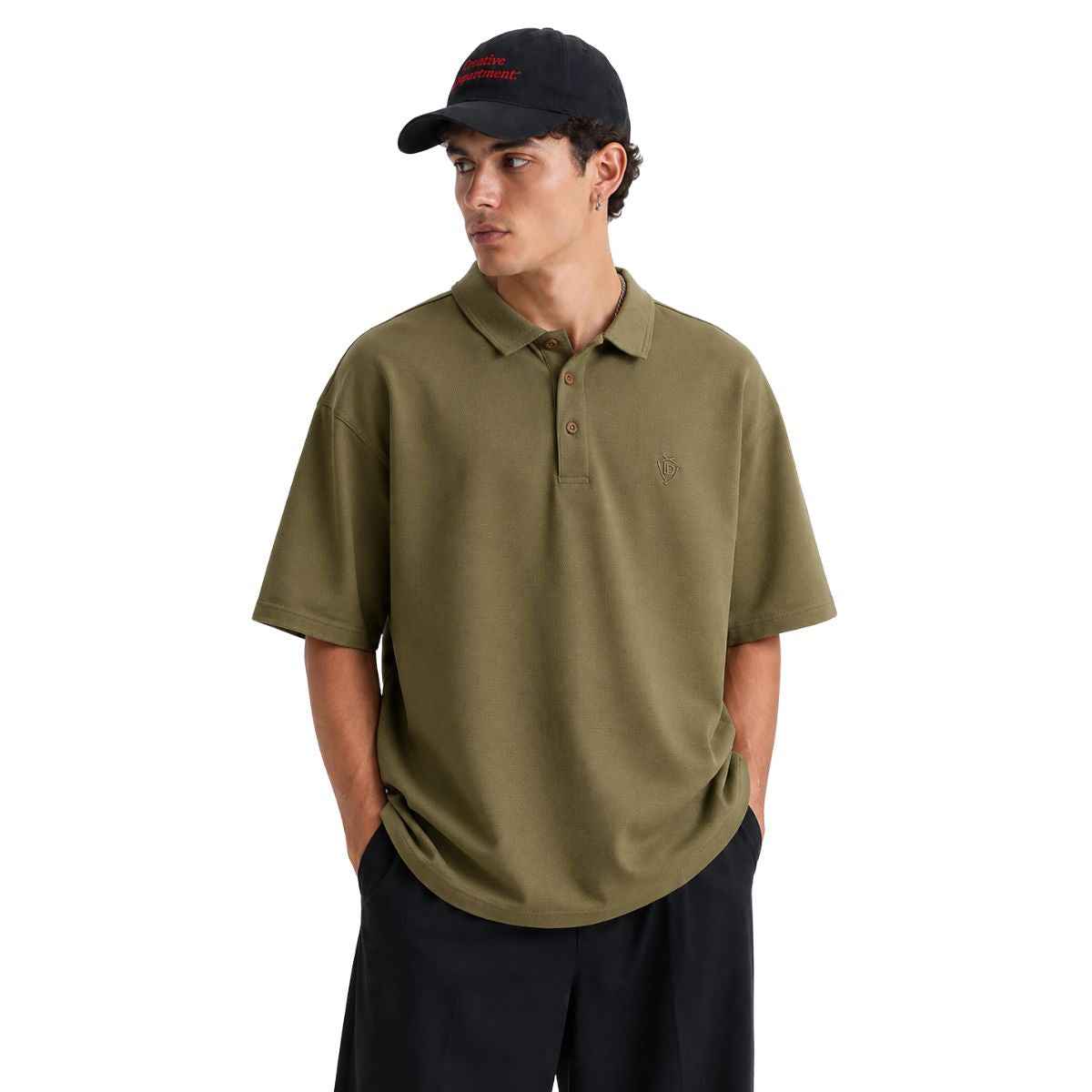 Dusty Olive Honey Cumb Fabric Mens Polos (A-3405)