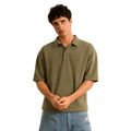 Dusty Olive Honey Cumb Fabric Mens Polos (A-3405)