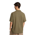 Dusty Olive Honey Cumb Fabric Mens Polos (A-3405)