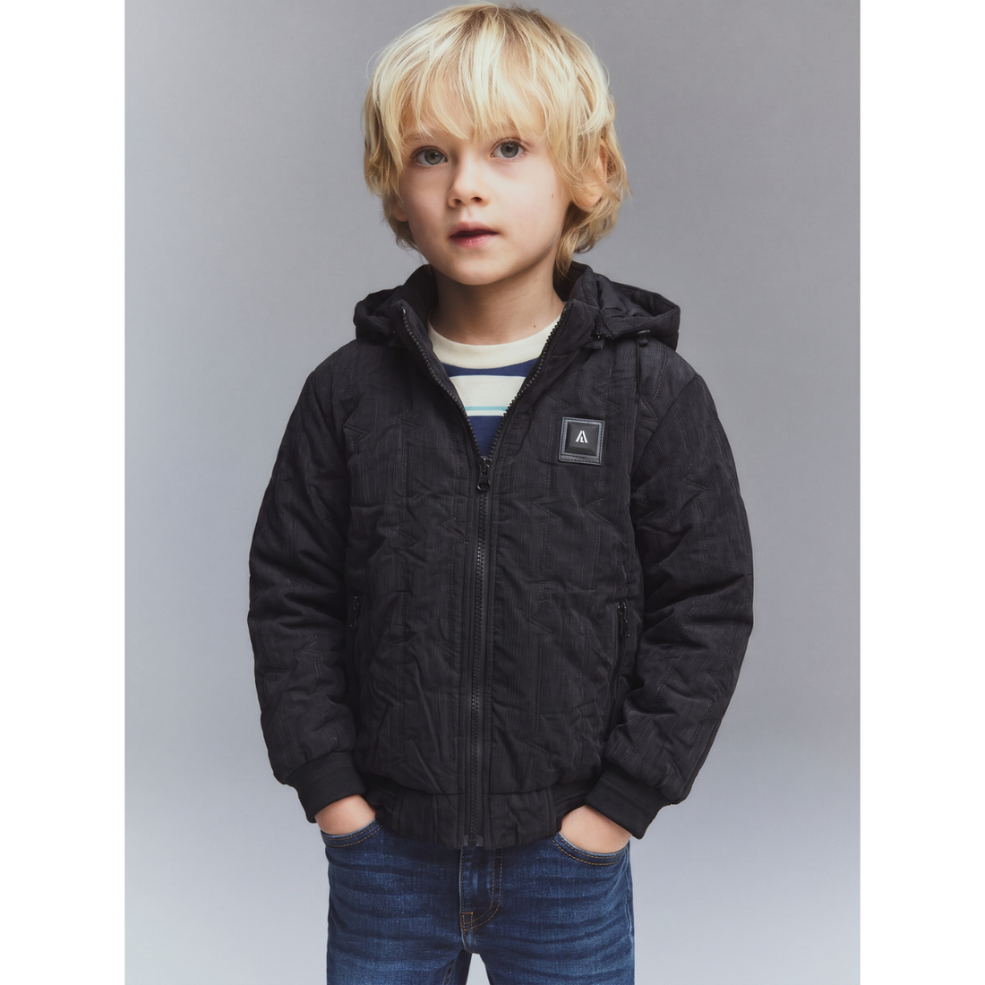 Black Kids Puffer Jacket (A-5315)