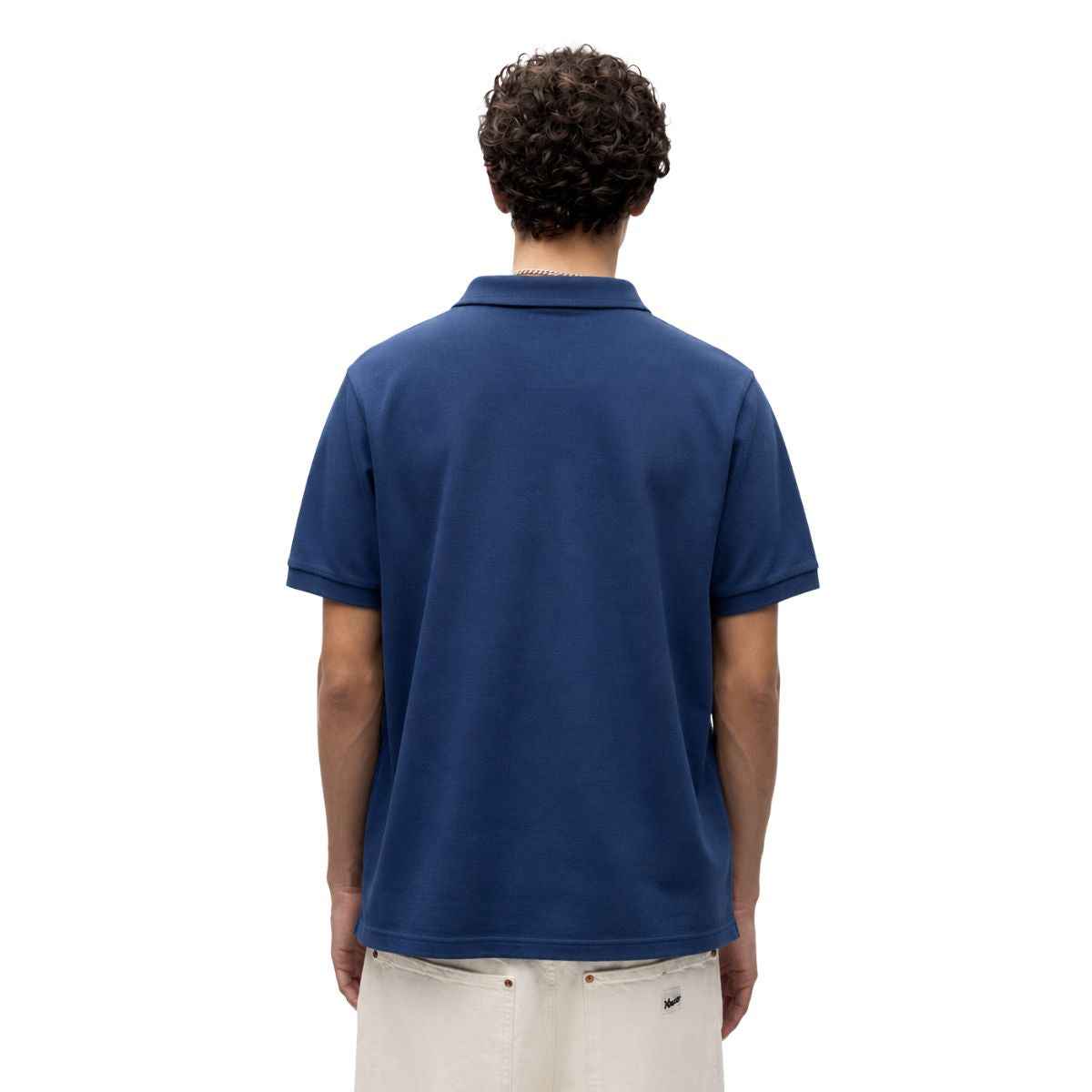 Ink Blue Honey Cumb Fabric Polo (A-3405)