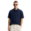 Navy Blue Honey Cumb Fabric Polo (A-3405)