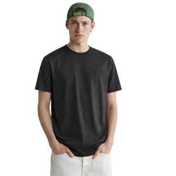 Charcoal Black Mens Jarsey Round Neck T-Shirt (A-3410)