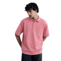 Pink Mens Honey Cumb Fabric Polo (A-3405)