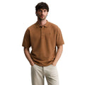 Copper Brown Honey Cumb Fabric Polo (A-3405)