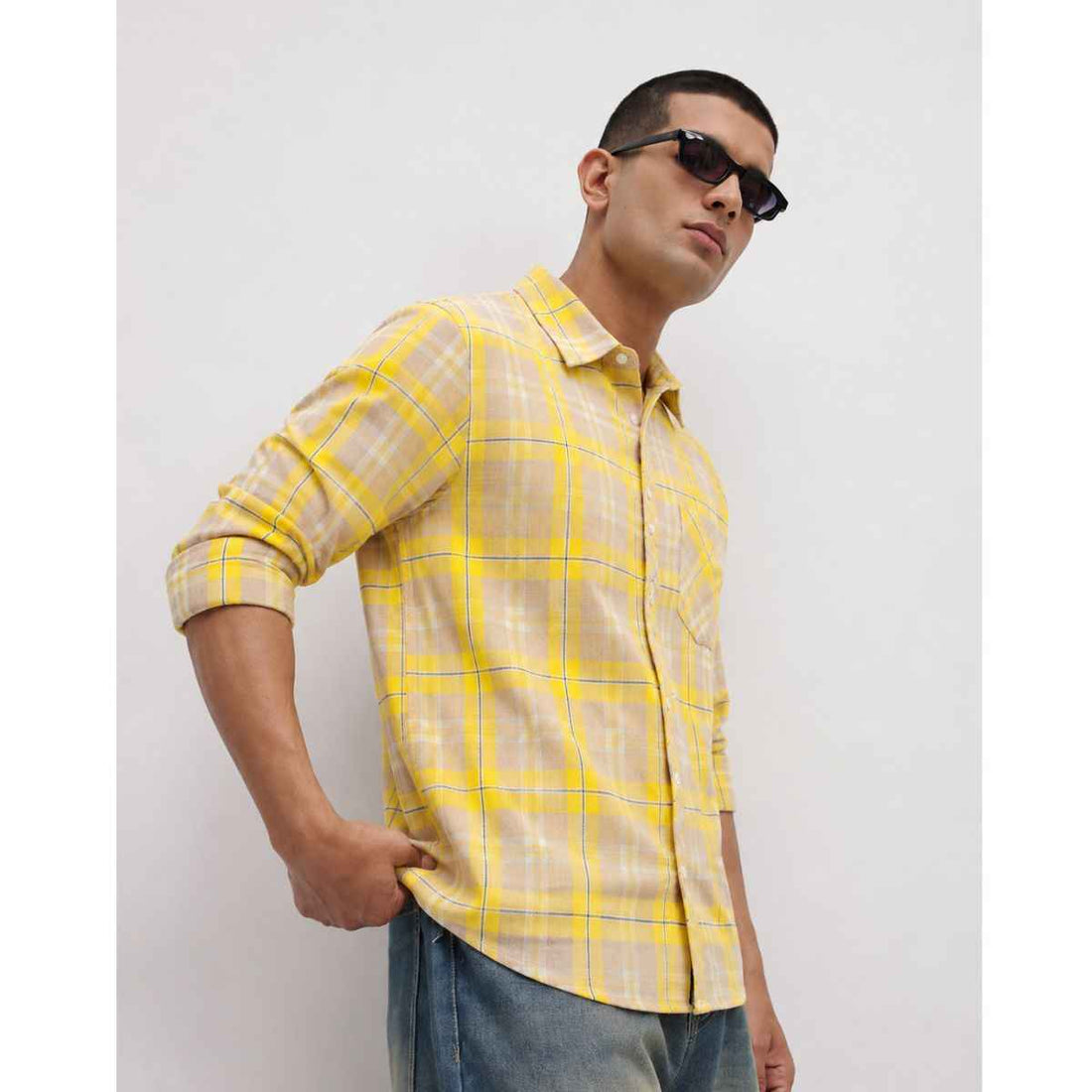 Cotton Fabric Checkered Shirt (A-2299)
