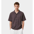 Horizontal Self Lining Cuban Collar Shirt (A-1705)