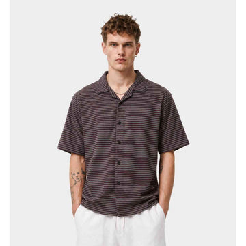 Horizontal Self Lining Cuban Collar Shirt (A-1705)