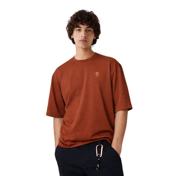 Rust Orange Mens Jarsey Round Neck T-Shirt (A-3410)