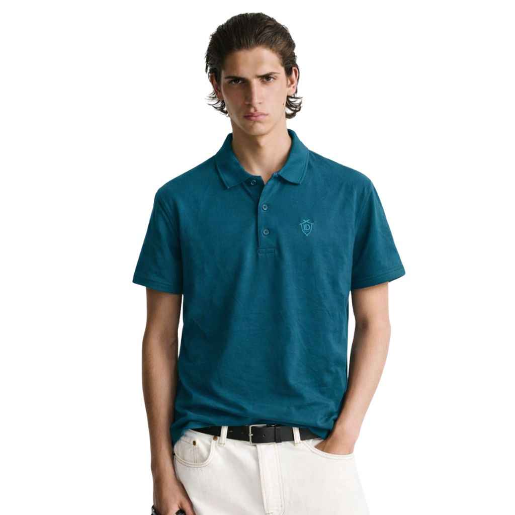 Sea Green Color Half Sleeve Designer Polo (A-3549)
