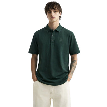 Dark Green Lemon Denim Polo (A-3408)