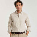 Beige  Color Casual Mens Plain Shirt (A-4418)