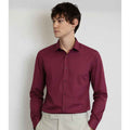 Blood Red Plain Casual Shirt (A-4420)