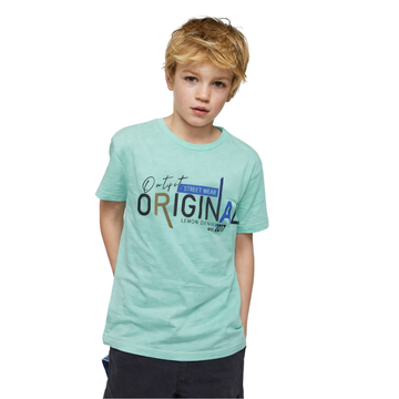 Light Cyan Printed Boys T-Shirt (A-1496)