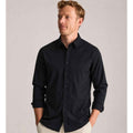 Plain Black Linen Fabric Casual Shirt (A-1268)