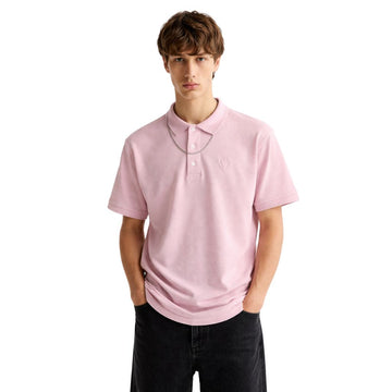 Light Pink Lemon Denim Polo (A-3408)