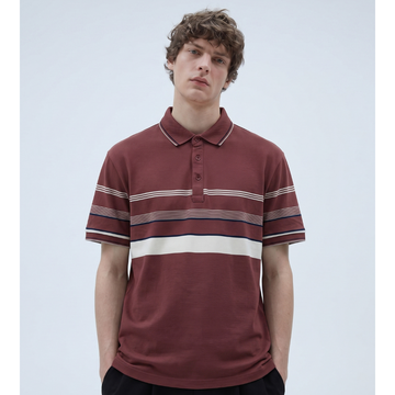 Maroon Color Elegant Style Stripes Polo (A-5011)