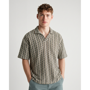 V-Neck Self Texture Trendy  Polo (A-5041)