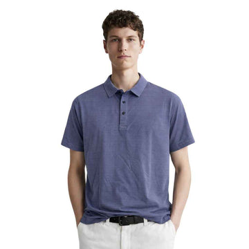 Light Purple Self Texture Dry Fit Mens Polo (A-3518)