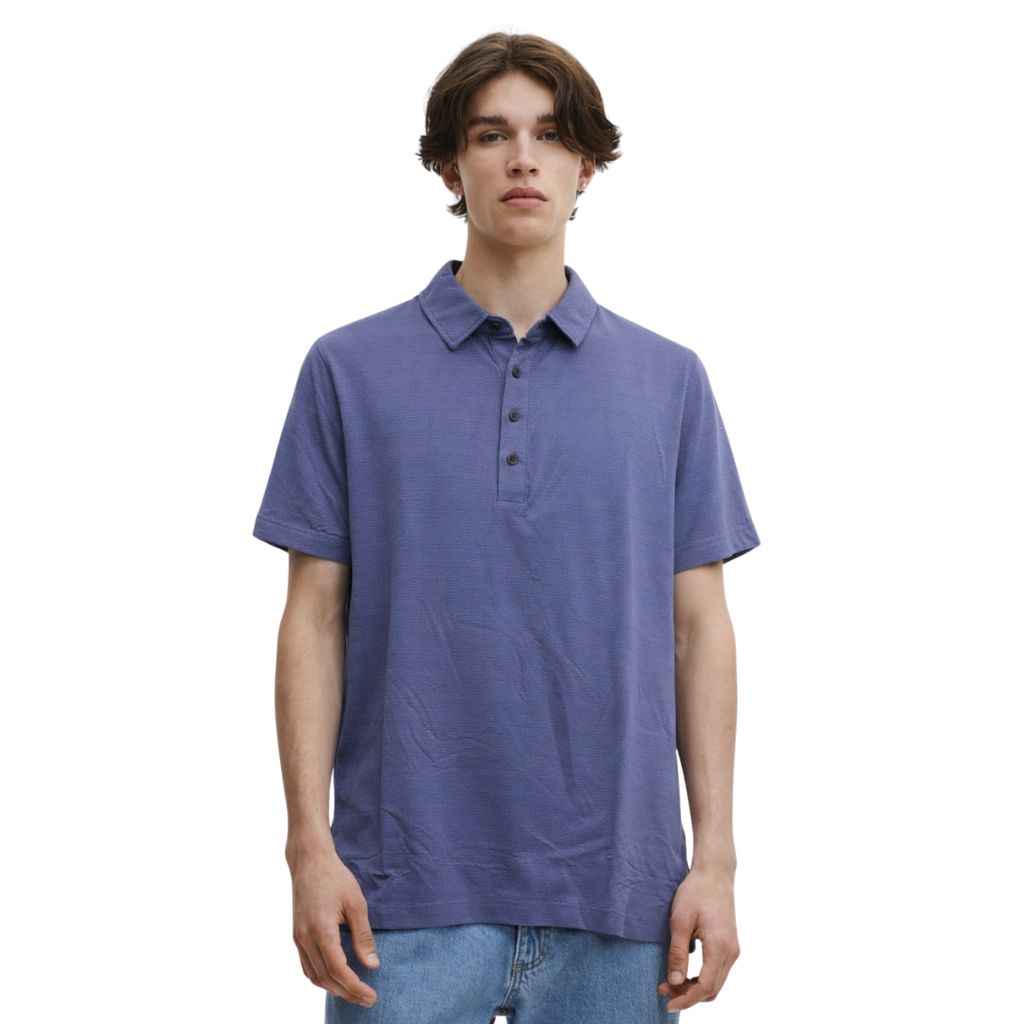 Light Purple Self Texture Dry Fit Mens Polo (A-3518)