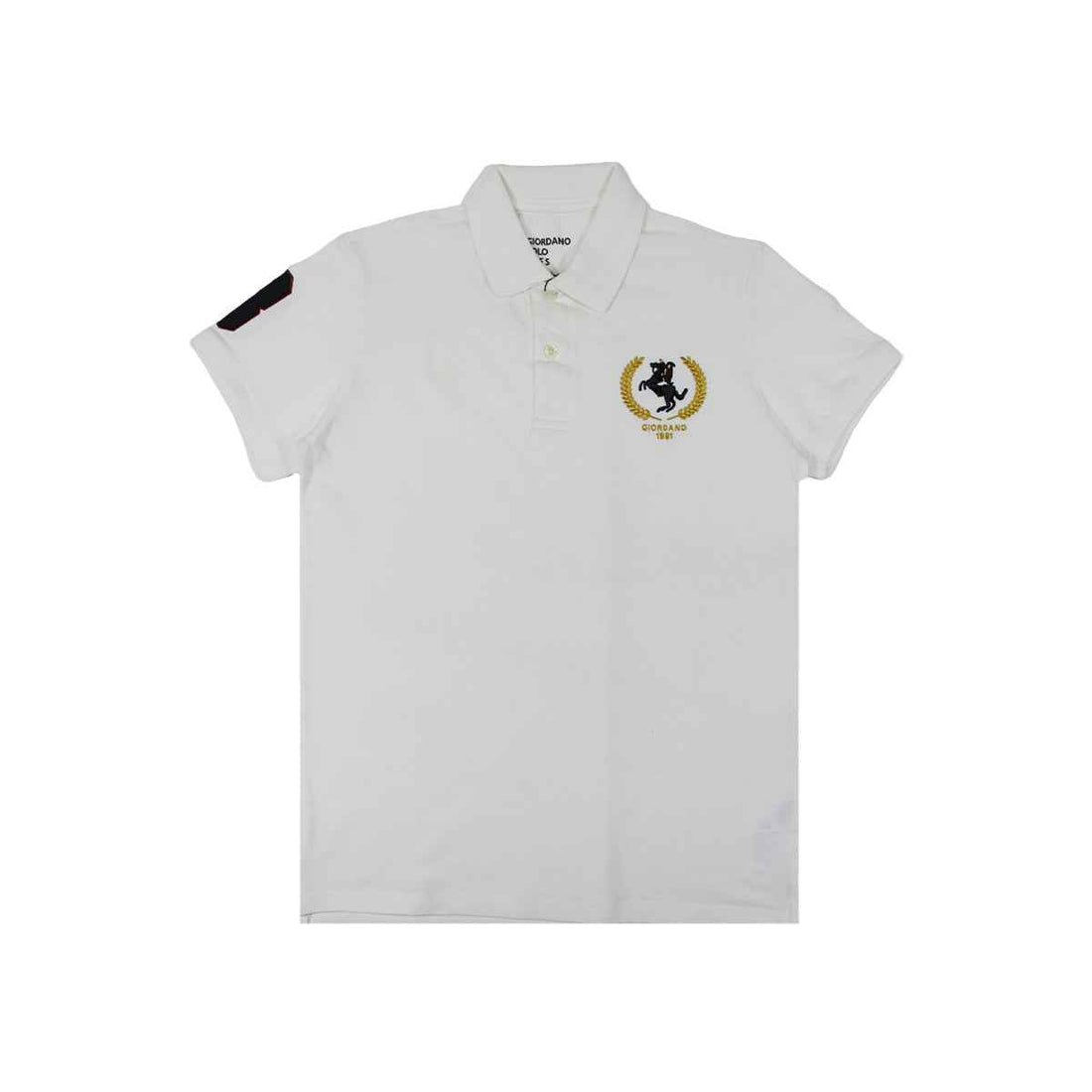 Mens Embroidered Contrast Polo (A-3460) - LEMON DENIM
