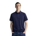 Navy Blue Self texture Dry-Fit Mens Polo (A-3518)