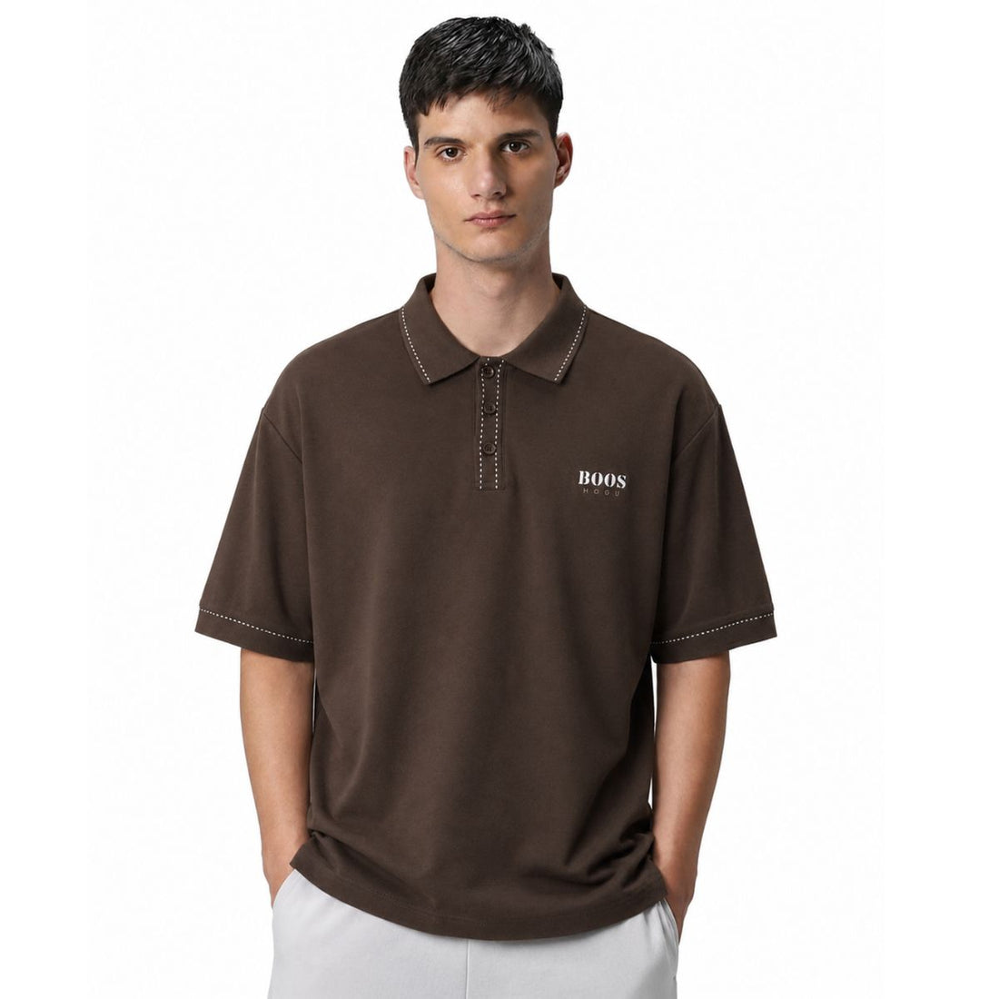 Dark Brown Imported Elite Polos (A-4953)