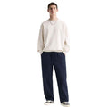 Navy Blue Center Line Mens & Womens Loose Fit Trousers (A-3673)