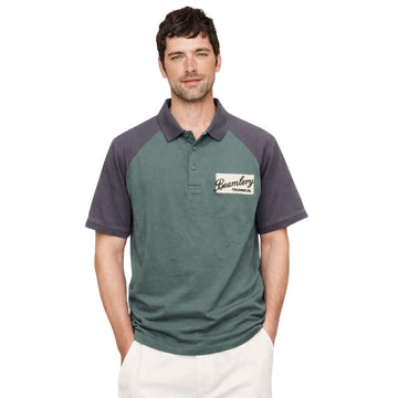 Bottle Green & Grey Combination Polo (A-4168)