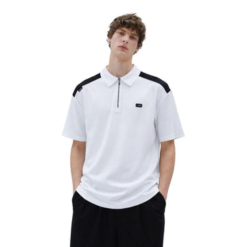 White Half Zipper Polo (A-4116)
