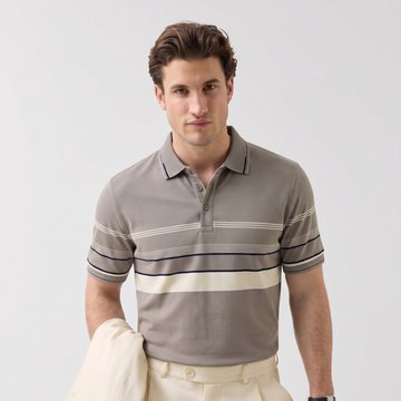 Grey Stripes Elite Polo (A-5011)