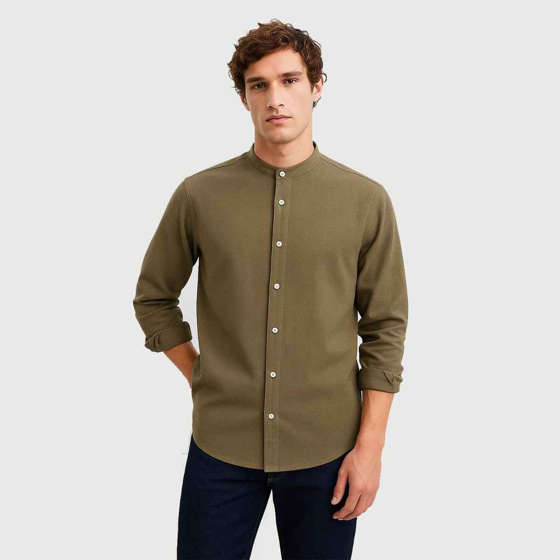 Mens Bubble Fabric Casual Shirt (A-3439)