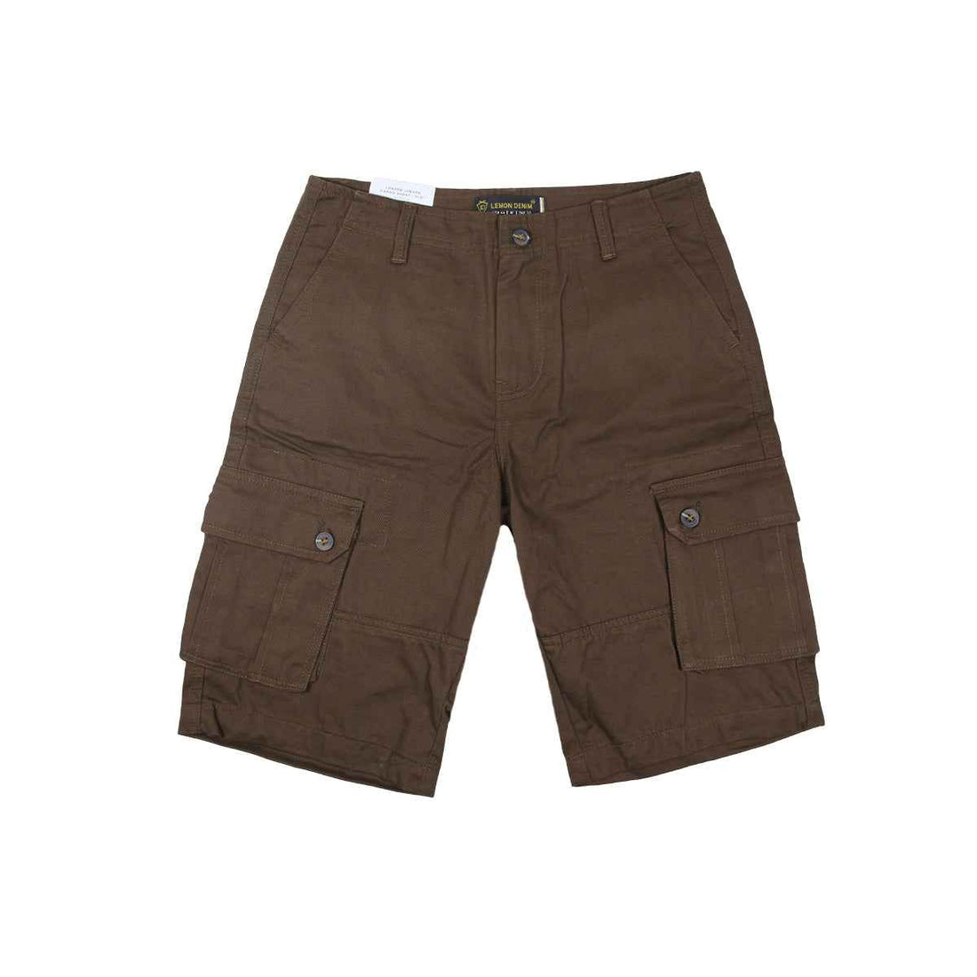 Cotton Six Pocket Cargo Short (A-2874) - LEMON DENIM